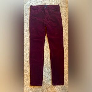 Burgundy Wine Red Corduroy Pants